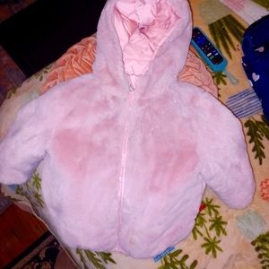 Fo fur Reversible Rainbow girls coat size 18 months